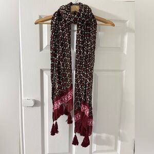 Kate Spade Floral Tassel Scarf